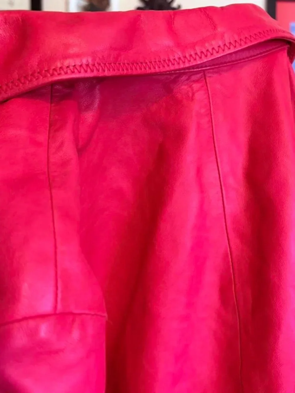 Worth Genuine Leather Hot Pink Jacket